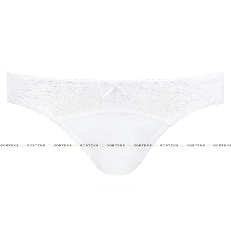 Gorteks Pamela White Semi Sheer Low Rise Bikini Panty-4