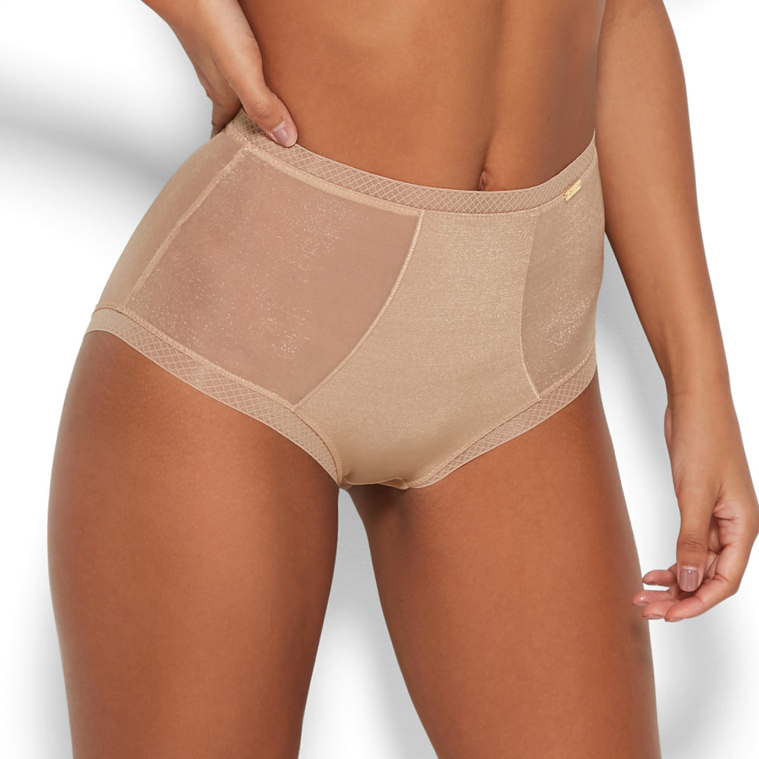 Gossard Glossies Nude Sheer High Waist Brief Panty-0