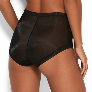 Gossard Glossies Black Sheer High Waist Short Panty-1
