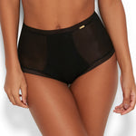 Gossard Glossies Black Sheer High Waist Short Panty-0