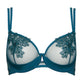 Lisca Peony Dark Turquoise Sheer Mesh Demi Bra-2