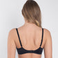 Samanta Perla Black Sheer Mesh Embroidered Full Figure Bra-1