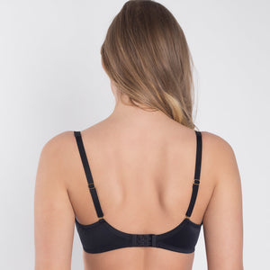 Samanta Perla Black Sheer Mesh Embroidered Full Figure Bra-1