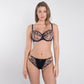 Samanta Perla Black Sheer Mesh Embroidered Full Figure Bra-4
