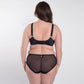 Samanta Perla Black Sheer Mesh Tulle Embroidered Brief Panty-3