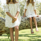Nina's Boho Look White Dress - Farnelli