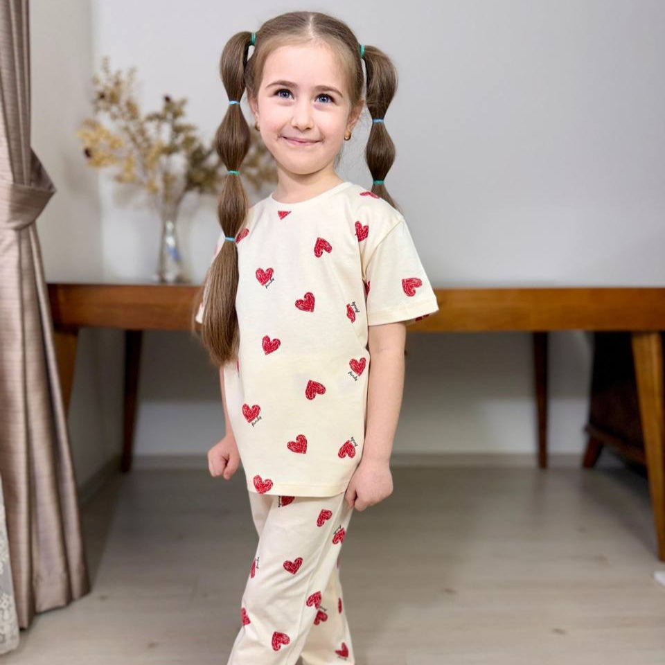 Heart Dream Girls Pyjama Set-0