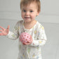 Pickleball Bamboo Baby Pajamas – Zipper Footie