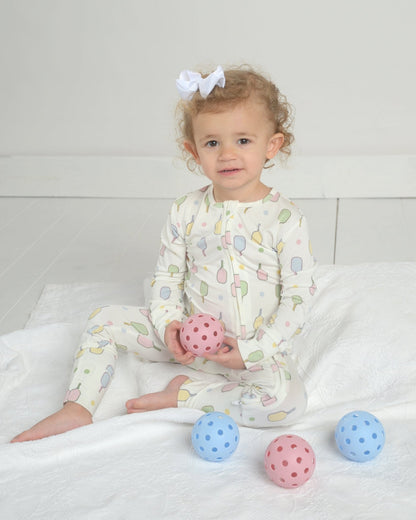 Pickleball Bamboo Toddler Pajamas – Romper