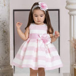Sweet Stripe Formal Baby Dress - Farnelli