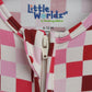 Pink Checkered Bamboo Baby Pajamas – Zipper Footie