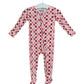 Pink Checkered Bamboo Baby Pajamas – Zipper Footie