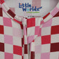 Pink Checkered Bamboo Baby Pajamas – Zipper Footie