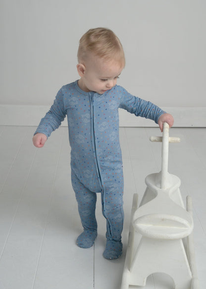 Pisces Zodiac Bamboo Baby Pajamas – Zipper Footie