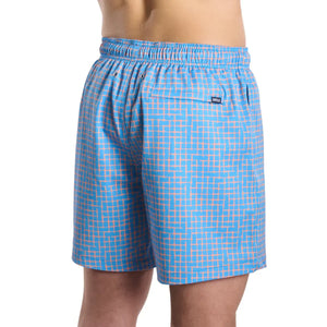 Capelle Miami Pixel Break Sunsplash Hybrid swim trunks with colorful print, compression-lined for swim and resort activities.