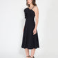 Gracia Fashion Women's Pleated Detail Strap A-Line Dress