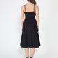 Gracia Fashion Women's Pleated Detail Strap A-Line Dress