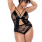 Mapale Midnights Captive Sheer Lace Teddy