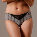 Soft Striped Lace Bikini Panty Polly-0