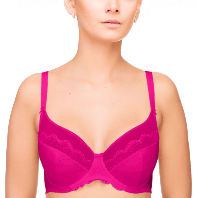 Full Figure Unlined Bra Lauma Vivian Pink-2
