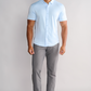 Short Sleeve Button Down Polo Solid // Powder Blue