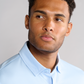 Short Sleeve Button Down Polo Solid // Powder Blue