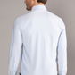 Powder blue Twillory event shirt with solid fabric, collar, and button-down design, perfect for formal or casual occasions.