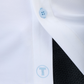 Long Sleeve Button Down Polo Contrast // Powder Blue White