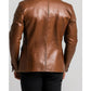 Premium Brown Leather Blazer – Stylish and Timeless