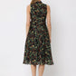 Gracia Fashion Women's Printed sleeveless waist band dress