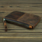 The Cael | Handmade Leather Coin Purse with Zipper-4