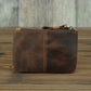The Cael | Handmade Leather Coin Purse with Zipper-2