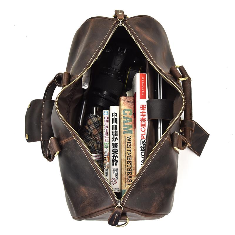The Brandt Weekender | Small Leather Duffle Bag-3