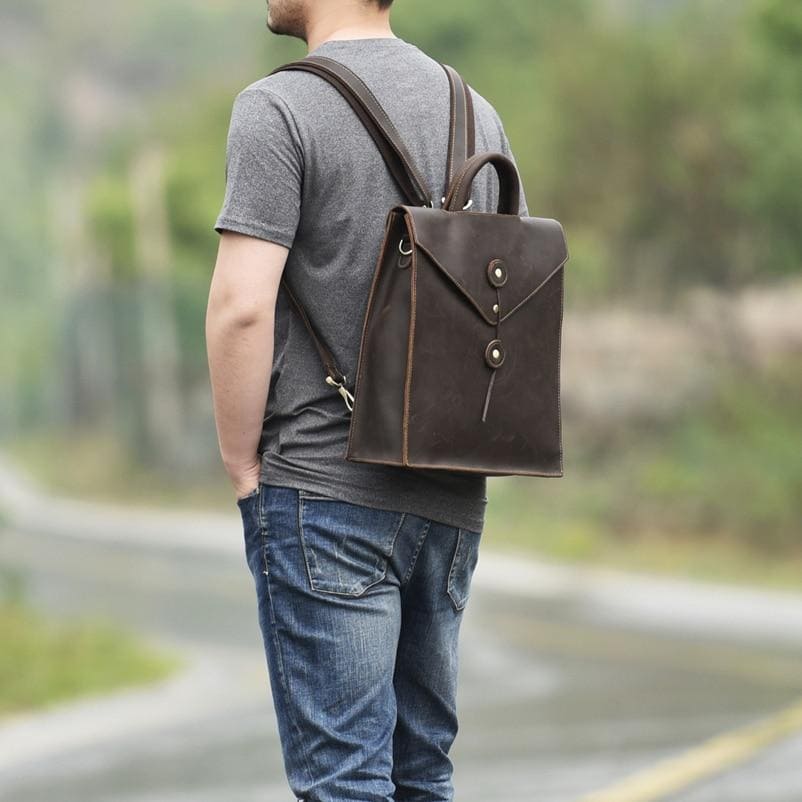 The Tove Backpack | Genuine Leather Sharp Edged Backpack-2