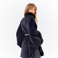 Genuine Scandinavian Mink Fur Double Face Wool Poncho