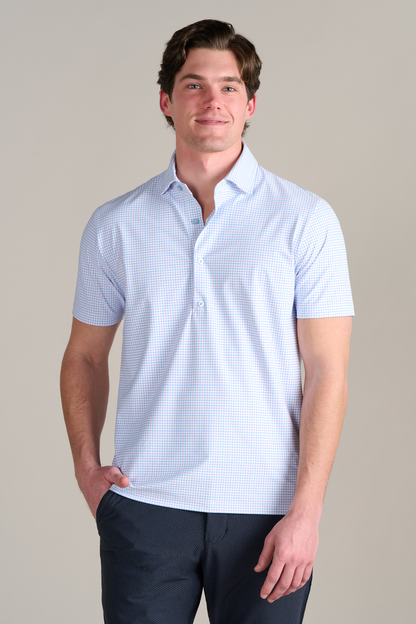 Event Polo Windowpane // Purple Blue