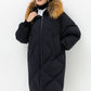 Vivienne Genuine Red Fox Trim Down Insulated Coat