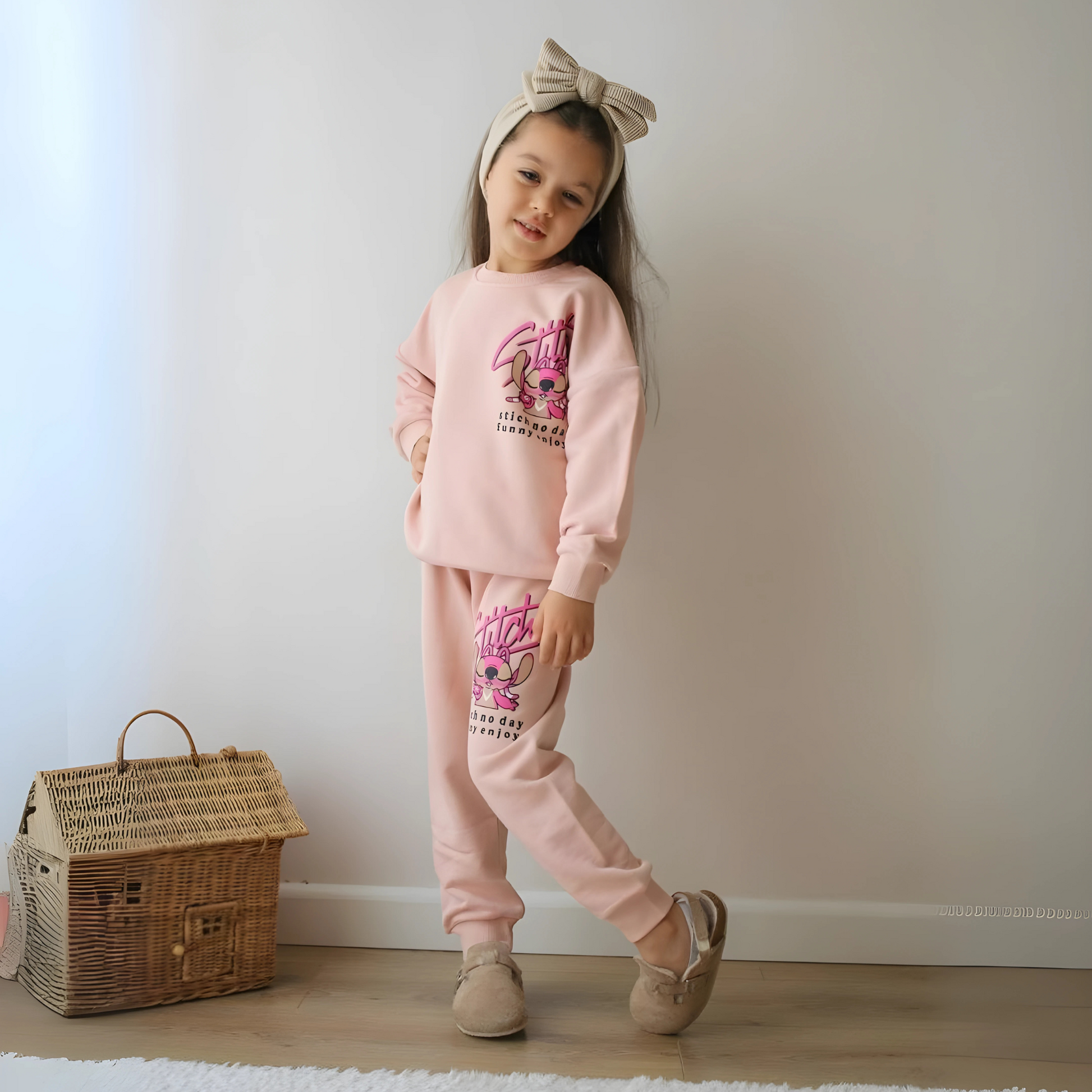 Blush Fun Girls Joggers Set-1