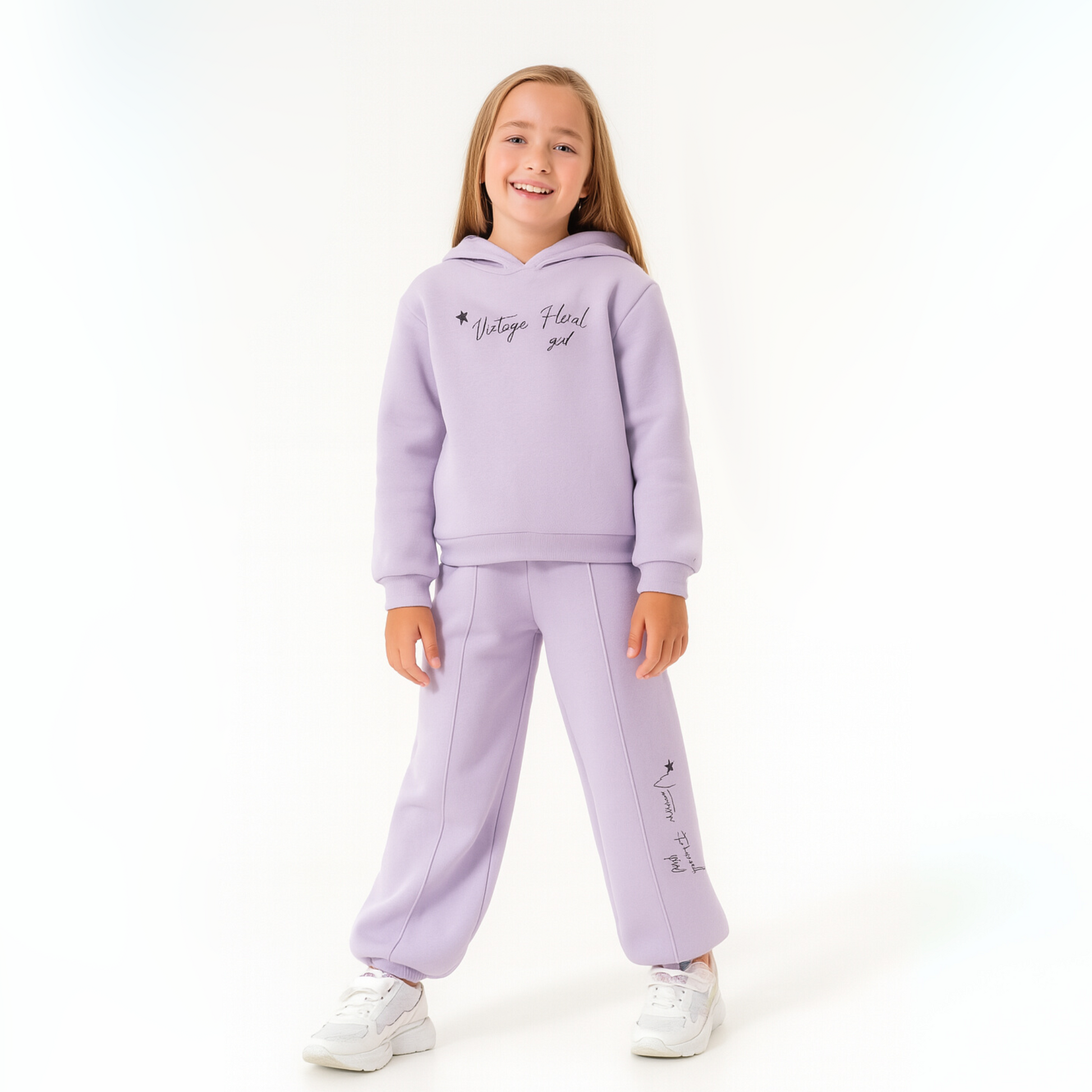 Vintage Vibes Girls Casual Set-0
