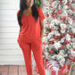 Women's Matching Family Christmas Pajamas – Red