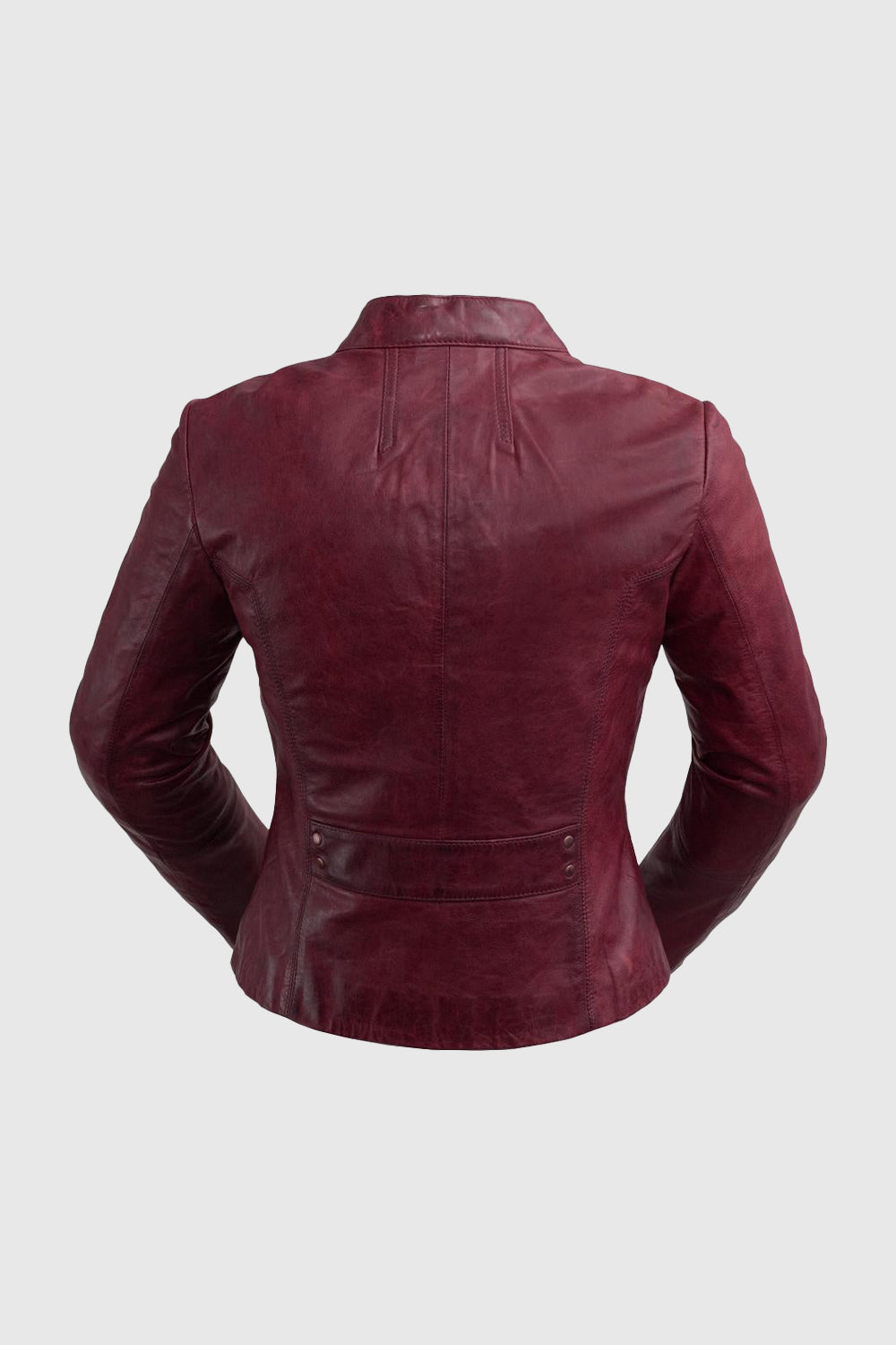 Rexie women's lambskin leather jacket by Whet Blu NYC, back view