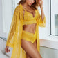 French Dot Mesh Robe and Bra Set