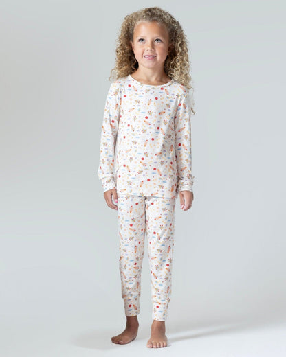 Rocketship Bamboo Pajamas for Kids – Two Piece Set