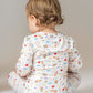 Rocketship Bamboo Baby Pajamas – Zipper Footie