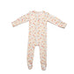 Rocketship Bamboo Baby Pajamas – Zipper Footie