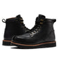 ROCKROOSTER Edgewood Men's 6 Inch Black Steel Toe Wedge Work Boots SAP610BK