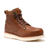 ROCKROOSTER Edgewood Men's 6 Inch Black Steel Toe Wedge Work Boots SAP610BK - Brown