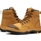 ROCKROOSTER Madison Tan 6 inch Zip-sided Steel Toe Leather Work Boots AK052