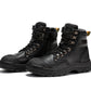 ROCKROOSTER Madison Tan 6 inch Zip-sided Steel Toe Leather Work Boots AK052
