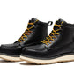 ROCKROOSTER Trinidad Men's 6 inch Black Steel Toe Wedge Work Boots SAP2301